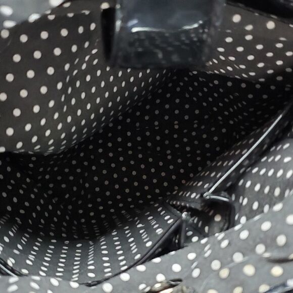 Lulu Guiness Black Purse with Umbrella Embroidery Design - Picture 7 of 10